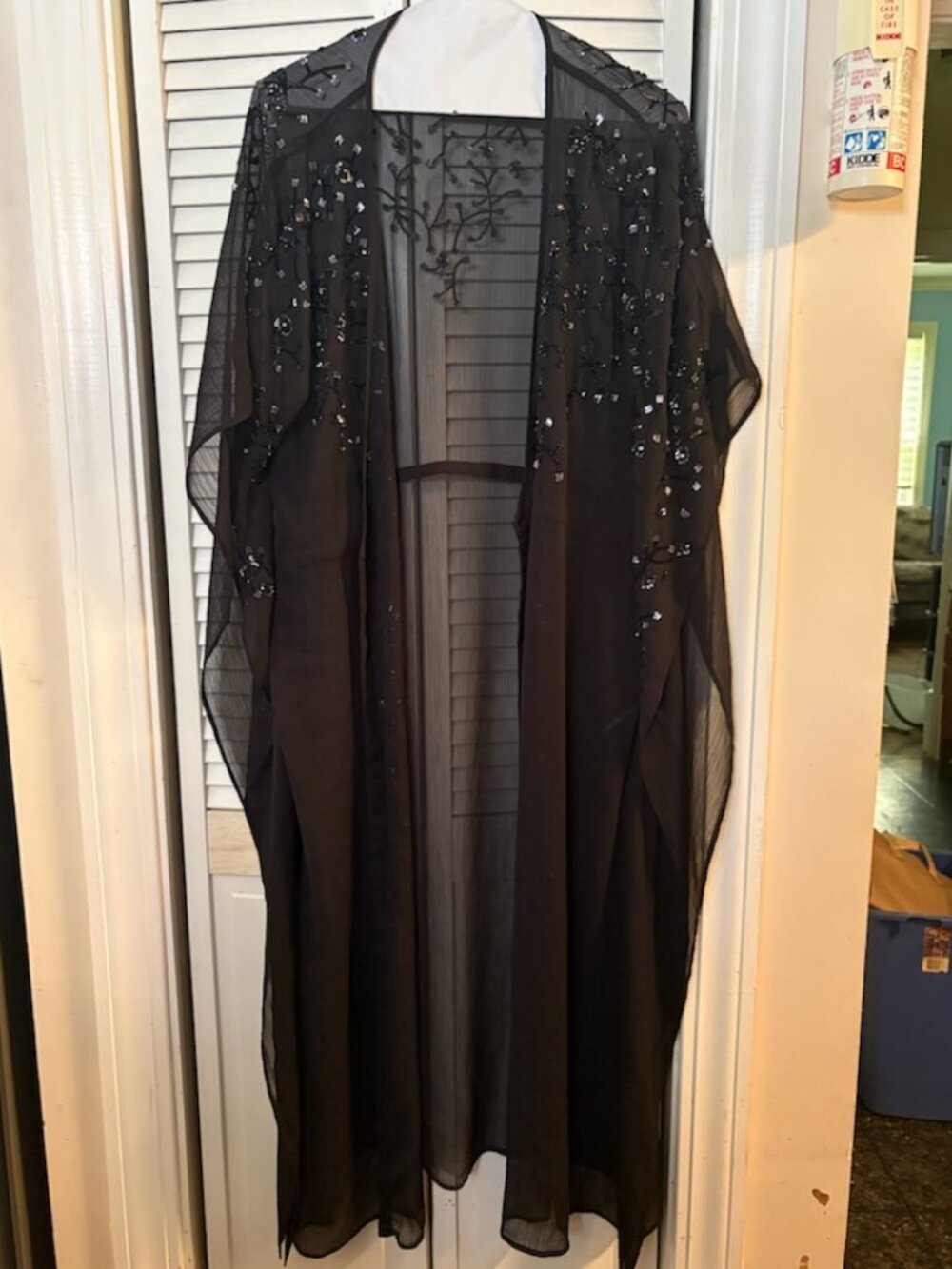 Beaded Duster in Black